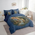 thumbnail image 3 of Manfei Bass Fish 7 Pieces Bedding Comforter Set,Fishing Hunting Full Bedding Set Lightweight,Lodge Cabin Fitted Sheet Flat Sheet,Breathable Rustic Bedroom Decoration,Reversible, 3 of 6