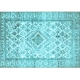 thumbnail image 1 of Ahgly Company Indoor Rectangle Persian Light Blue Traditional Area Rugs, 2' x 5', 1 of 4