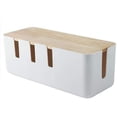 thumbnail image 1 of style1 Khaki Caja De Cables, Caja De Gestión De Cables Almacenamiento De Cables Caja Organizadora De Cables Escritorio Toma De TV Computadora USB para Cubrir Y Ocultar para El Ho, 1 of 5
