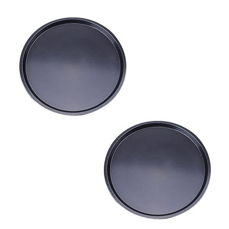 

cusimax Round Shallow Pizza Tray Non-Stick Bottom Pizza Pan Baking Tools Home Kitchen Baking Shop