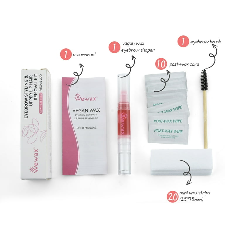 WEWAX Eyebrow Shaper Wax Kit Eyebrow Facial Hair Removal Delicate