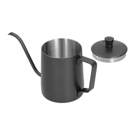 

Coffee Pots Gooseneck Stainless Steel Multifunctional Pour Over Kettle Durable With Lid For Office For Home For Living Room Stainless Steel Color Black