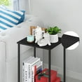thumbnail image 4 of 2-Tier Rolling Side End Table, Black Set of 2, 4 of 7