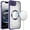 Purple, variant on For Apple iPhone 16e Case, MagSafe Compatible Pattern Clear Transparent Rugged Hybrid Magnetic TPU Shockproof Armor Phone Cover (Black)