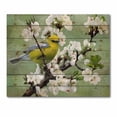 thumbnail image 3 of Designart 'Bird Sitting On A Branch of Cherry' Traditional Print on Natural Pine Wood, 3 of 5