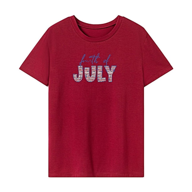 Camiseta de Mujer Ropa de Verano Ropa de Calle Camiseta de Cuello Redondo para Acampar Oficina Calle XL