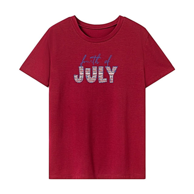 Camiseta de cuello redondo para mujer Yuyangstore XL