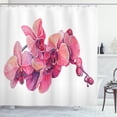 thumbnail image 1 of Ambesonne Orchids Shower Curtain, Pink Blossoms on a Branch, 69"Wx75"L, Dark Coral Peach, 1 of 3