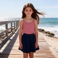 thumbnail image 4 of Eltusu Girls Tank Tops, Plaid Crew Neck Fashion Summer Sleeveless T-Shirts Red Size 10-12 T, 4 of 6
