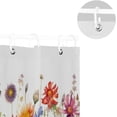 thumbnail image 5 of FREEAMG Herbal Wildflowers Shower Curtain Waterproof Washable Bathroom Shower Curtain Polyester Cloth Fabric Bathroom Decor Set with 12 Hooks, 60 x 72 inches, 5 of 6