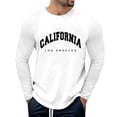 thumbnail image 3 of California Los Angeles Shirts for Men Long Sleeve Casual Crewneck Graphic Tees Streetwear, 3 of 5