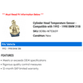 thumbnail image 2 of Cylinder Head Temperature Sensor - Compatible with 1992 - 1998 BMW 318i 1993 1994 1995 1996 1997, 2 of 2