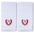 thumbnail image 3 of Monogrammed Hand Towels for Bathroom Kitchen Makeup | Personalized Gift for Wedding-Bridal | Roman Font Custom Luxury Turkish Towel | Spa Collection, Oversized, 16 X 30 Inch, Set of 2, 3 of 3