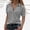 Gray, variant on pstuiky Women Shirts Casual Short Sleeve Solid Color Womens Blouses Breathable Loose Fit V-Neck Fashion Clothing Work Blouses for Women