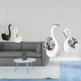 thumbnail image 2 of Estatua de cisne, esculturas de cerámica modernas, figuras, centro de mesa, elegante adorno de animal, detalles realistas, ideal para bodas, cumpleaño, 2 of 8