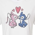 thumbnail image 3 of Disney - Lilo & Stitch - Angel & Stitch Share Kisses - Juniors Cropped Cotton Blend T-Shirt, 3 of 5