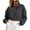 Dark Gray, variant on Women's Cropped Sweatshirt Long Sleeve Crewneck Oversized Pullover Drop Shoulder Banded Bottom Fall Fashion Y2K Streetwear Outfits, Wine, XXL