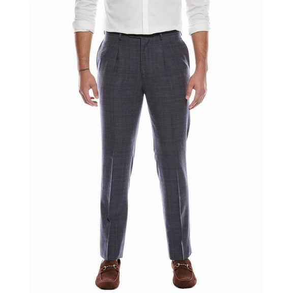 Brooks Brothers mens  Classic Pleated Wool Trouser, 30 32, Blue