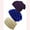 Ivory/Purple/Royal, variant on Women's 3-Pack Knit Beanie Cap Hat - Red/India Pink/Purple