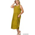 thumbnail image 3 of Zenana's Women & Plus Round Neck Sleeveless A-Line Ruffle Tiered Casual Sun Maxi Dress, 3 of 5