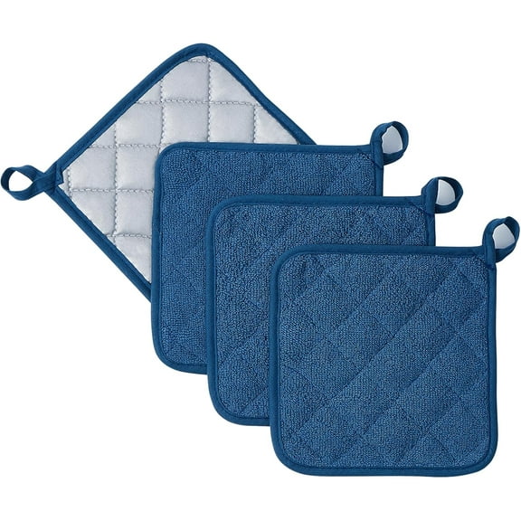 4Pcs Pot Holders for Kitchen Heat Resistant, Hot Pads for Kitchen Countertops, Trivet for Cooking and Baking , 7X7inch