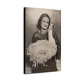 thumbnail image 2 of Antique Image of Woman with Goose on Canvas, 2 of 4