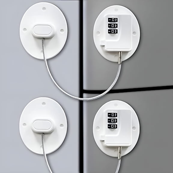 TALENO Refrigerator Lock Combination 2 Pack Fridge Locks for Adults Mini Fridge Locks for Kids Refrigerator Adhesive Lock Freezer Door Lock Child Safe Keyless Digital Refrigerator Lock Childproof