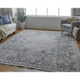 thumbnail image 5 of 5' X 7' Blue And Ivory Floral Power Loom Stain Resistant Area Rug, 5 of 10