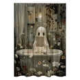 thumbnail image 2 of Cortina Bañera Baño Halloween Tela Poliéster Fantasma Dibujos Animados Lindo, 2 of 9
