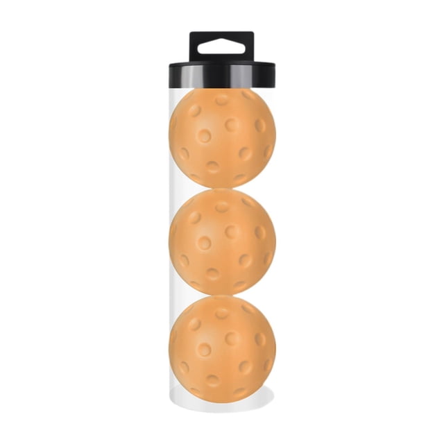 3 pelotas de pickleball de espuma resistentes, profesionales, suaves y con reducción de ruido, 74 mm Naranja