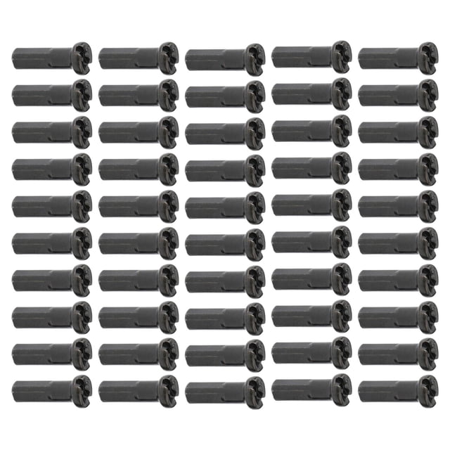 Ensemble de 50 Tétines de Rayons de Vélo Durables, Tétines de Rayons de Roue Décoratives, Protège-Rayons Accessoires de Vélo, Noir 14mm