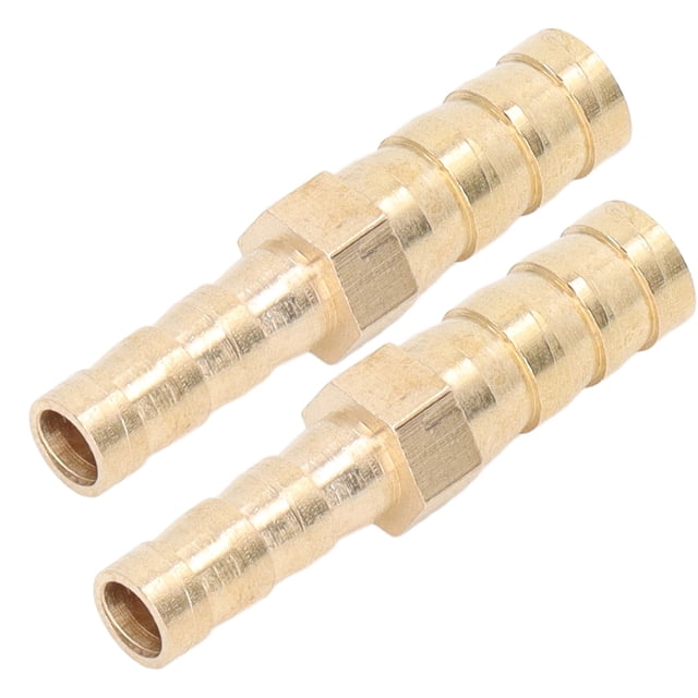 2pcs Barbed Fitting Splicer Brass Hose Barb Fitting Hex Reducing Barbed Joint Adapter