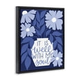 thumbnail image 4 of Stupell Industries Well With My Soul Florals Plants & Flowers Painting Black Floater Framed Canvas Art Print Wall Art, 17 x 21, 4 of 10