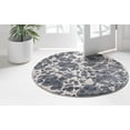 thumbnail image 4 of Unique Loom Oasis Collection Area Rug - Breeze (4' Round Gray/Ivory), 4 of 9