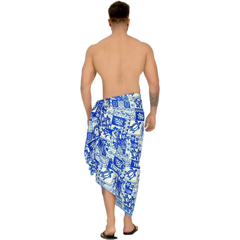 HAPPY BAY Men's Standard Surfing Full Beach Sarong One Size Sky, Tropical Collage - Walmart.com