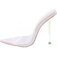 thumbnail image 2 of Bella Marie Womens Addy-1 Fashion Lucite Transparent High Heel Dress Shoes, 2 of 7