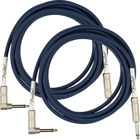 Fender 10' Original Instrument Cable, Angled, Midnight Blue - 2 Pack