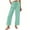 Mint Green, variant on Women's Pants Summer Palazzo Flowy Wide Leg Beach Trousers with Pockets Mint Green,2XL