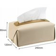 thumbnail image 2 of Funda decorativa moderna para caja de pañuelos, cubierta de piel sintética reforzada con tablero de fibra de alta densidad para un almacenamiento elegante y un fácil reemplazo en el tocador del baño, 2 of 5