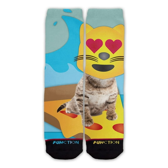 Function - Emoji Cat Surfing Fashion Sock