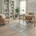 thumbnail image 2 of ODIKA Beige Boho Symmetrical Border Cream Washed Decorative Neutral for Playroom, Bedroom, Reading Nook, Pet Friendly & Kids Safe Play, 2 of 7
