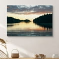 thumbnail image 1 of PixonSign Canvas Print Wall Art Mountain Silhouette & Reflection Nature Wilderness Photography Realism Rustic Landscape Colorful Multicolor Ultra for Living Room, Bedroom, Office - 16"x24", 1 of 5
