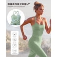 thumbnail image 3 of IDOPIP Womens Tank Top Built in Bra Yoga Workout Tops Crop Halter Neck Womens Padded Sport Back Bras Cami Athletic Gym Cropped Tanks Spaghetti Strap Woman Backless Running Camisole, 3 of 6