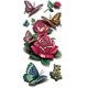 thumbnail image 2 of Tatuaje temporal KATEA 3D de mariposa y peonía roja, pegatinas falsas para el cuerpo, 5 hojas, 2 of 2