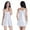 White, variant on XBASW 1PCS Womens Satin Nightgowns Camisole Sleepwear Dress Loose V-Neck Nightdress Summer over Hip Silk Pajamas S-2XL