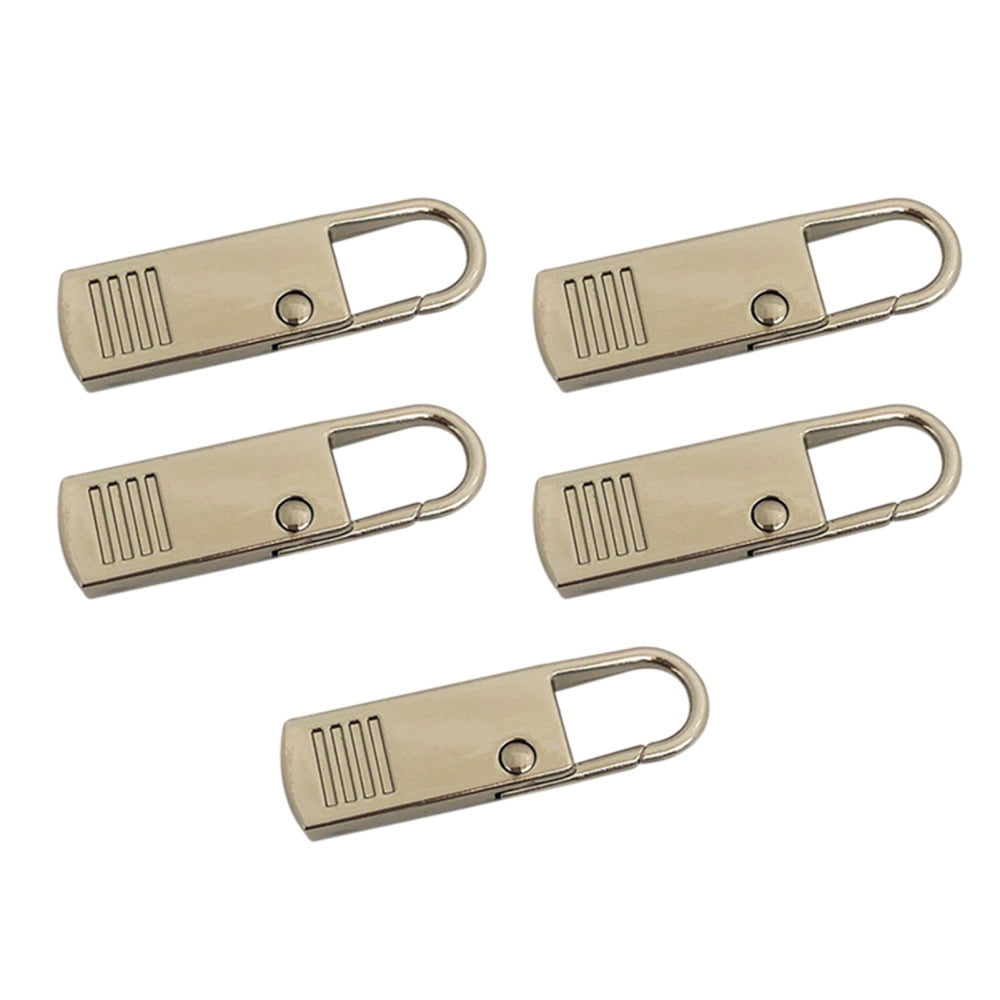5/8pcs Repair Pull Tabs Practical Detachable Premium Zipper Pull Zipper  Fixer Pull Tabs zipper puller convenient Detachable 5/8pcs for Clothing Bag  Zipper White Golden 5PCS 