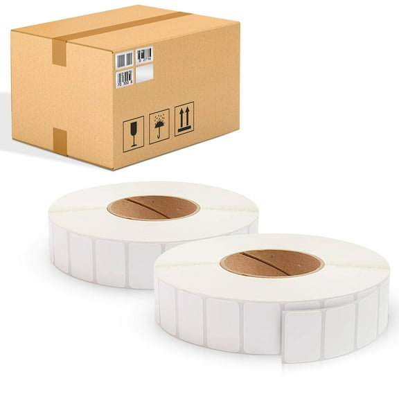 White Thermal Transfer Labels, Self-Adhesive 3 in Core, 43200 Count, 1.5 x 1 in