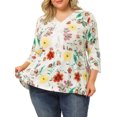 thumbnail image 1 of Camiseta de trabajo Agnes Orinda floral encaje V XL, 1 of 7
