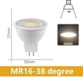thumbnail image 1 of Foco LED MR16 GU5.3, 3W-8W, 220V, CA 110V, CA/CC 12V, ángulo de haz de 38/120 grados para el hogar, Bombilla interior de ahorro de energía para mesa, 1 of 4
