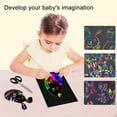 Chok 100 Pcs Scratch Art for Kids, Rainbow Scratch Paper, Mini Scratch Note Art Set with Wooden